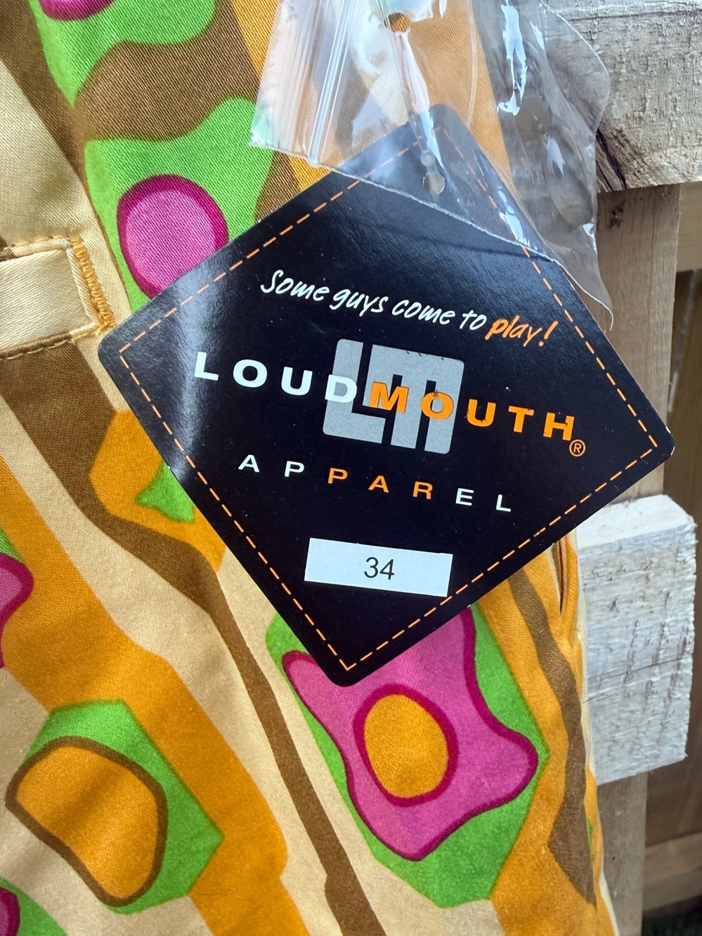 Men’s NWT Loudmouth “Sock it To Me” Golf Shorts Size 34